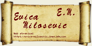 Evica Milošević vizit kartica